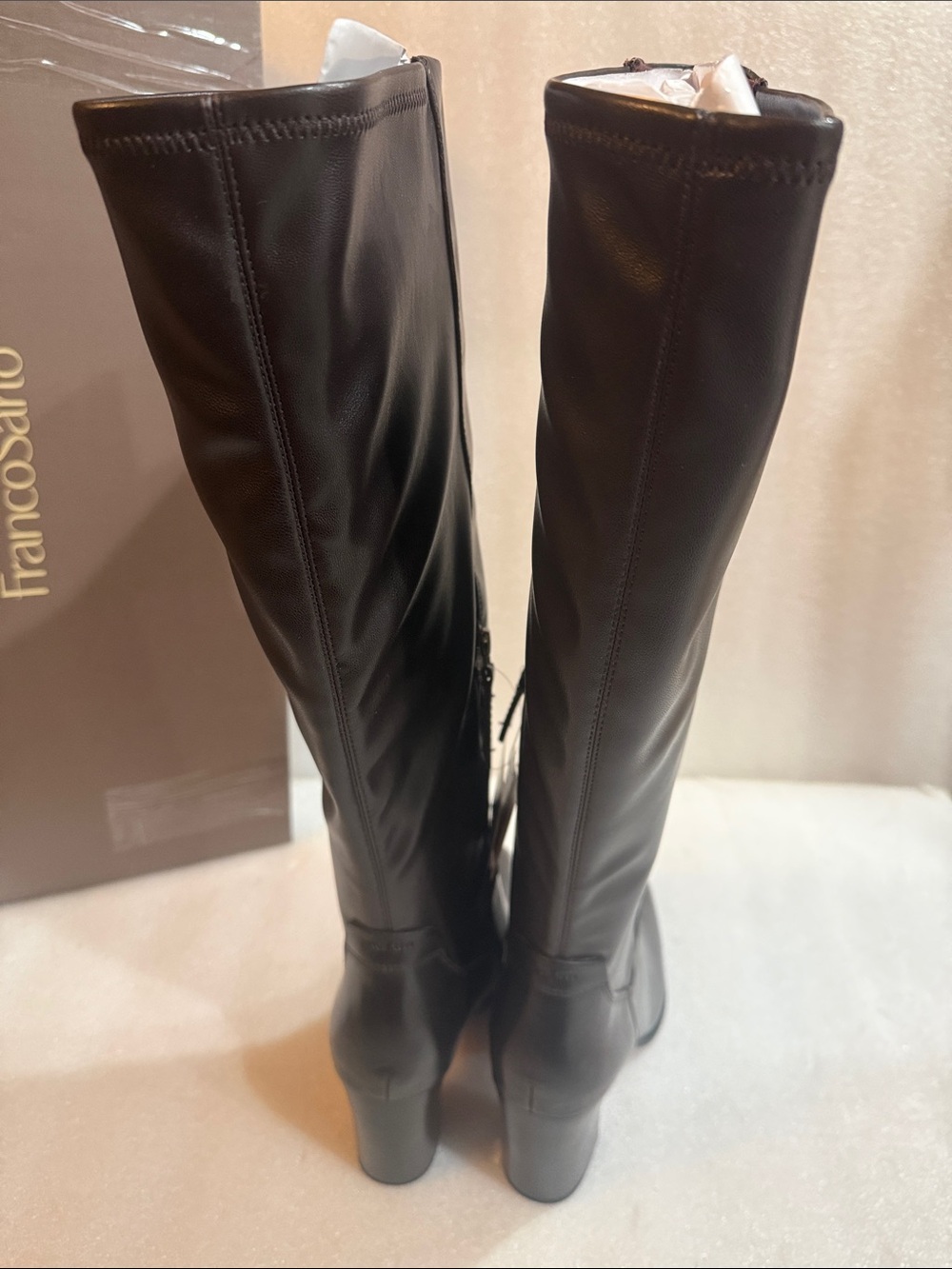 Franco Sarto Women's Jonie Mid Calf Boot Dark Hickory Brown Leather 9 M - Picture 6 of 11